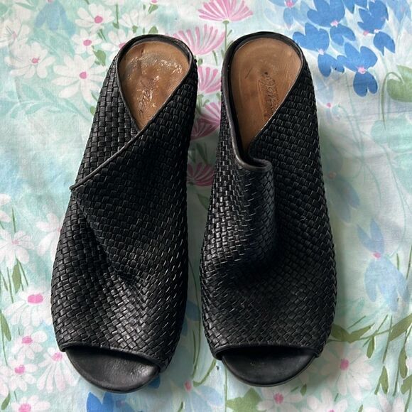 Marsell Woven Peeptoe Heeled Mules - 37 - Picture 1 of 14